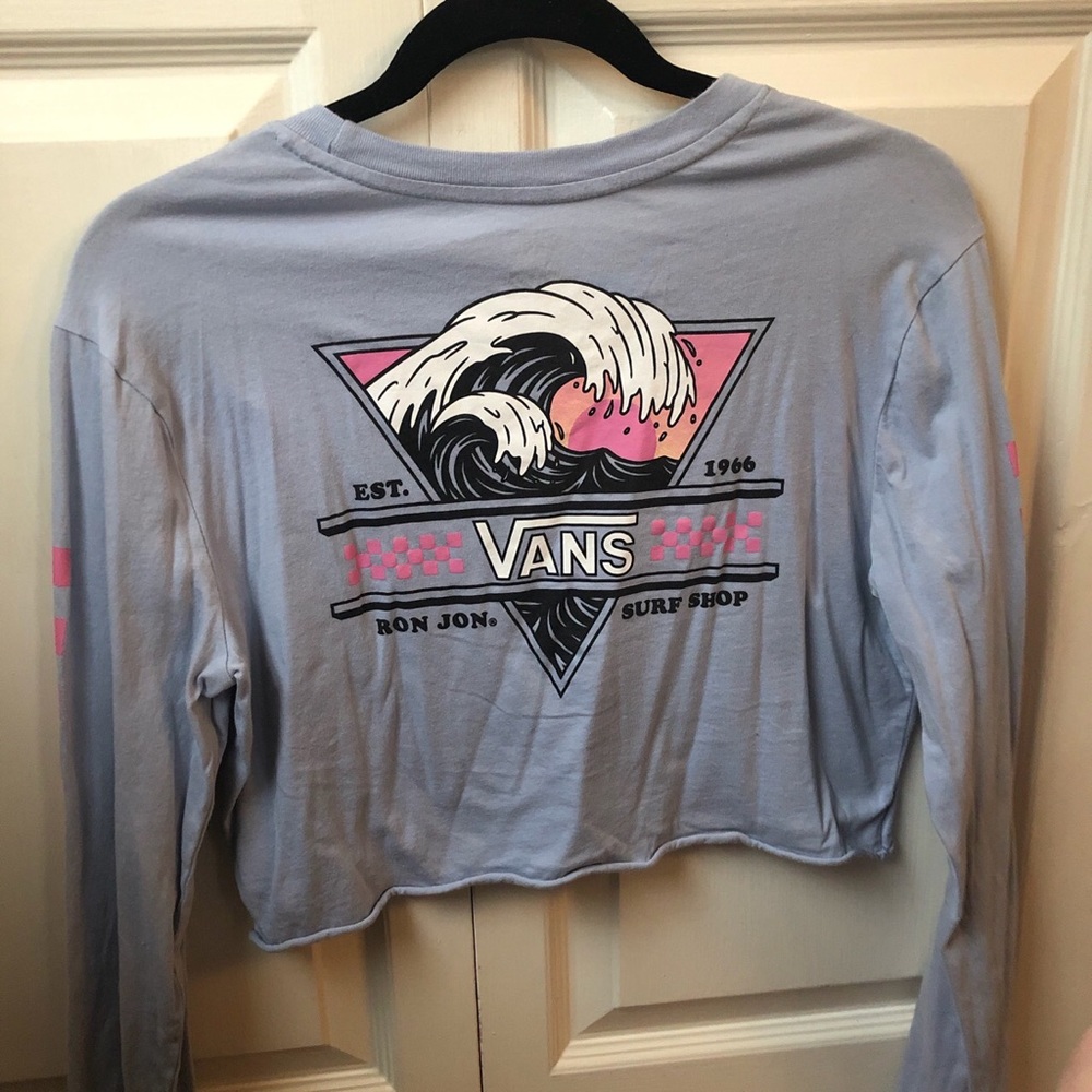 Vans long sleeve with pink wave details